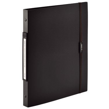 LIHIT SMART附繩帶30孔資料本/A4/黑色