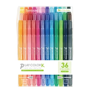 Tombow Playcolor K雙頭彩色筆/ 36色組