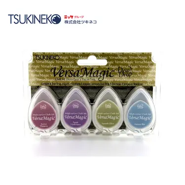 TSUKINEKO月貓粉彩水滴印台四色組/ 珠寶盒/ GD-402