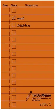 日本 MIDORI 便條紙/ To Do List/ Orange