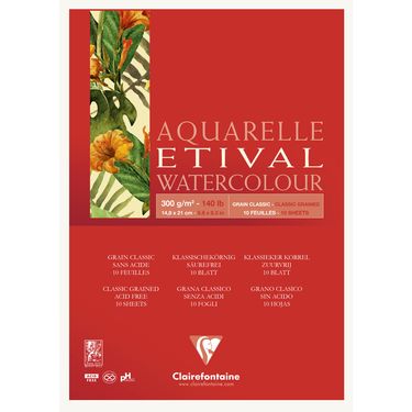 法國 Clairefontaine Etival 水彩畫紙本/ Classic Grain/ A5