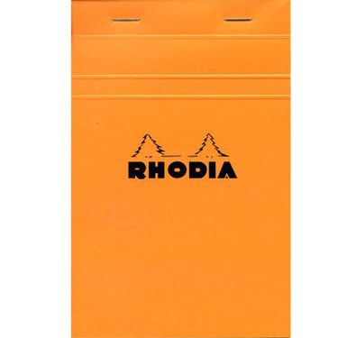 法國RHODIA 上掀式騎馬釘方眼筆記本/ 110X170MM/ Orange/ Squared