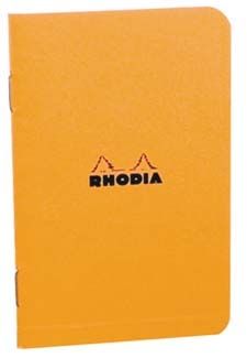 法國RHODIA 騎馬釘方眼筆記本/ A5/ Orange/ Squared