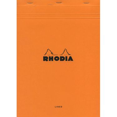 法國RHODIA 上掀式騎馬釘橫線筆記本/ A4/ Orange/ Lined+Margin
