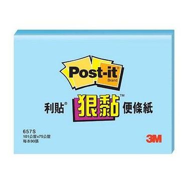3M狠黏便條紙/藍色