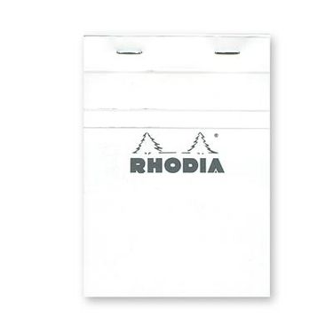 法國RHODIA 上掀式騎馬釘方眼筆記本/ A6/ White/ Squared