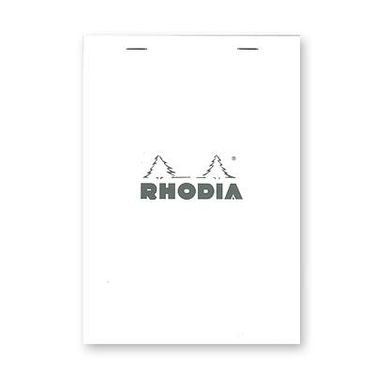 法國RHODIA 上掀式騎馬釘方眼筆記本/ A5/ White/ Squared