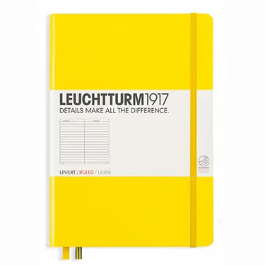 德國 LEUCHTTURM1917 硬殼筆記本 A5/ 檸檬黃/ 橫線
