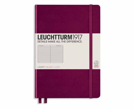 德國 LEUCHTTURM1917 硬殼筆記本 A5/ 港口紅/ 橫線
