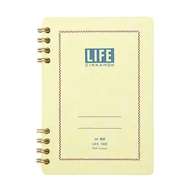 日本LiFE Cinnamon 線圈裝訂筆記本/ A6/ 橫線