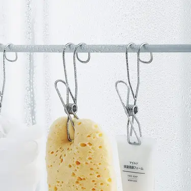 日本霜山 不鏽鋼多功能防風萬用掛鉤夾-4入