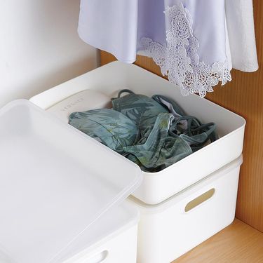 日本霜山 無印風霧面附蓋扁形收納盒-L-3入
