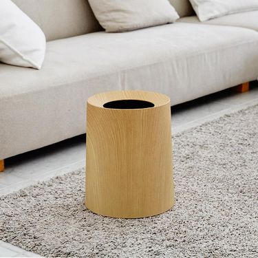 日本ideaco橡木紋家用垃圾桶/ 11.4L
