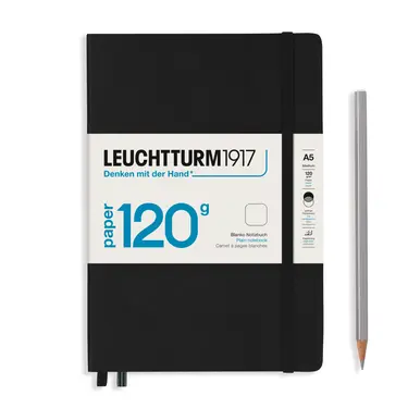 德國 LEUCHTTURM1917 120g 硬殼筆記本 A5/ 黑/ 空白