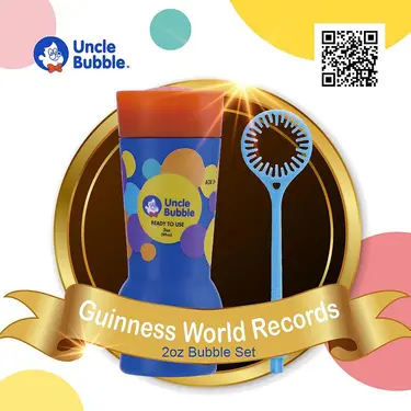 安可堡Uncle Bubble七彩連續泡泡水/ 2oz/ 3入組/ 世界紀錄挑戰款