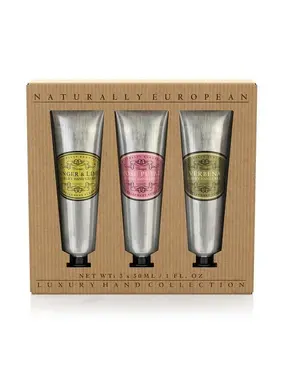 英國 Naturally European 三入裝隨身護手霜/ 野薑青檸+馬鞭草+小蒼蘭&西洋梨/ 三入組/ 30ml