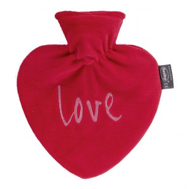 德國 fashy 心型刺繡熱水袋/ 700ml/ Love/ 紅