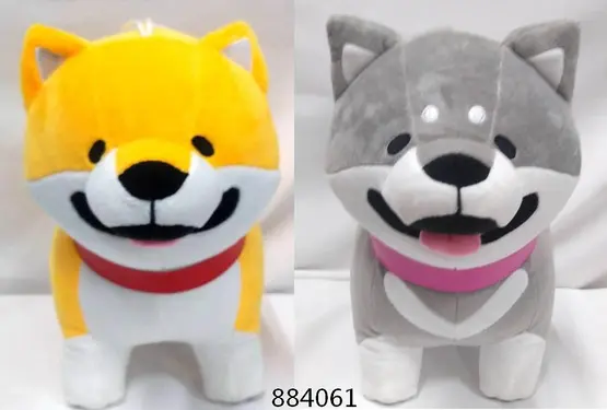 微笑柴犬站姿玩偶/ 7吋/ 2色隨機出貨