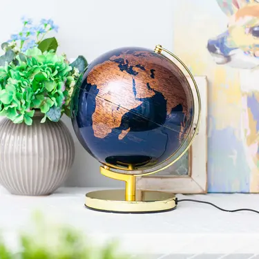 IGLOBE X MYS 地球儀/ 金屬藍/ LED三段式觸控/ 10吋