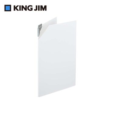 KING JIM Nanamekuri三角扣L型文件夾/ 白色
