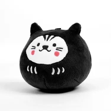 HITOCAT吉豆貓祈福達摩貓草球/ 黑/ 限定款