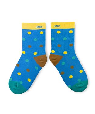 Best Tag 大圓點圖案襪 藍 22-25cm
