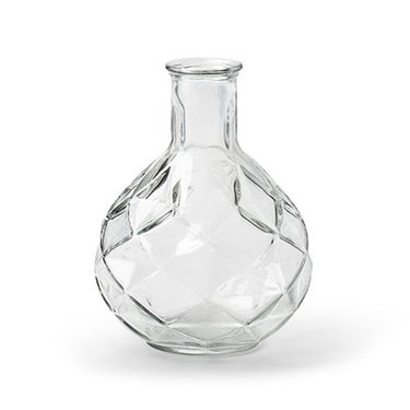 荷蘭 Jodeco Glass 北歐窄口不規則玻璃花器/ 大