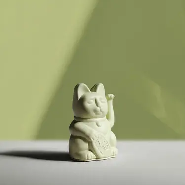 DONKEY PRODUCTS Lucky Cat招財貓/ Mini/ 淺綠