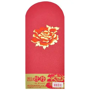 誠品牡丹紅包袋