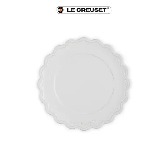 LE CREUSET瓷器永恆花蕾系列/ 圓盤/ 27cm/ 棉花白