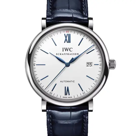 【IWC 萬國】柏濤菲諾系列機械錶 白面藍字 IW356527 40mm