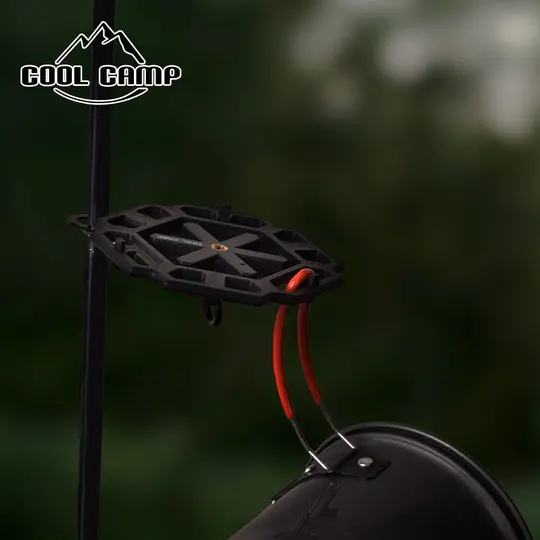 【COOL CAMP】黑化輕量便攜戶外露營置物架 迷你露營架 贈收納袋 露營 登山 野營