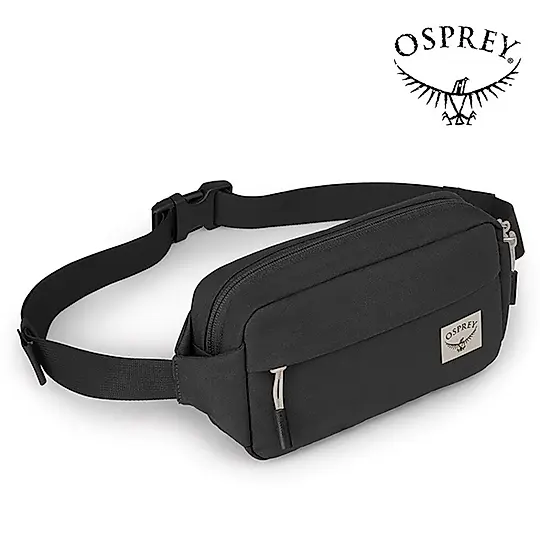 【Osprey 美國】Arcane Waist 隨身輕便腰包 復古黑 | 胸包 運動腰包 旅行腰包