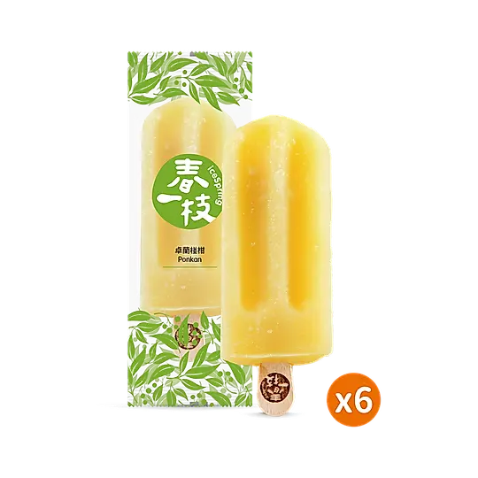 【春一枝】天然水果手作冰棒6入組/ 椪柑口味