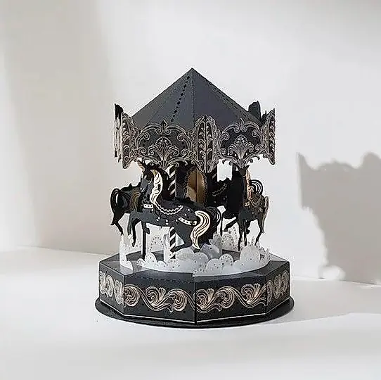 Jean卡扣3D雷射材料包/ 旋轉木馬