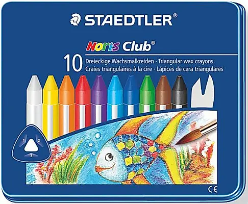 STAEDTLER 10色三角水溶性蠟筆組