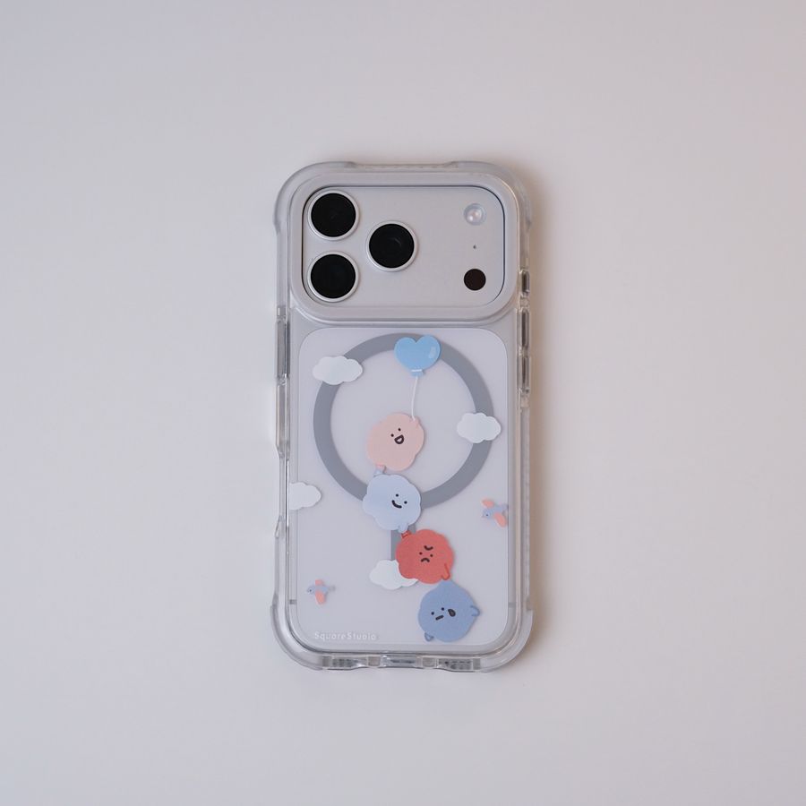 方坊 心情磁吸透灰手機殼/ 一起飄走/ iPhone Air