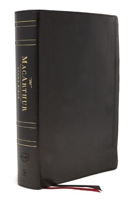 Nkjv, MacArthur Study Bible, Black Genuine Leather, Thumb-Indexed, Comfort Print: Unleashing God's Truth One Verse at a Time (Holy Bible, New King Jam