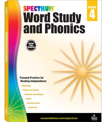 Spectrum Word Study and Phonics Grade 4