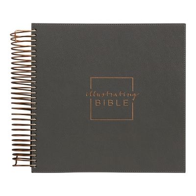 Illustrating Bible NIV - Spiral Bound Bible Journal, Dark Gray