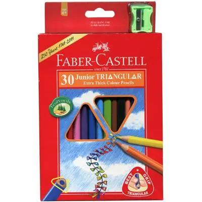 FABER-CASTELL 大三角油性色鉛筆/30色