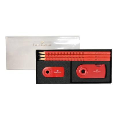 FABER-CASTELL 2001握得住舒寫鉛筆禮盒組/紅