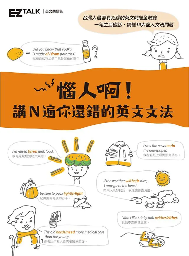惱人啊! 講N遍你還錯的英文文法: EZ Talk英文問題集