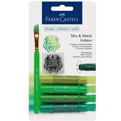 FABER-CASTELL口紅水性蠟筆/綠色系/4入