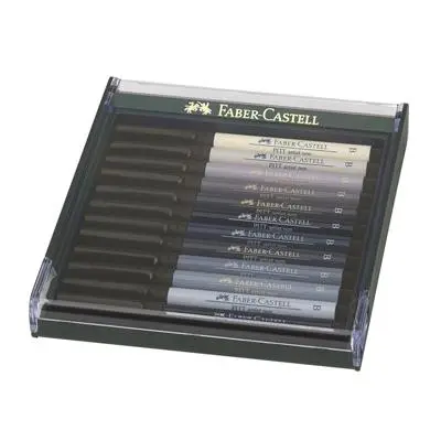 FABER-CASTELL PITT 12色藝術筆/ 冷灰色系