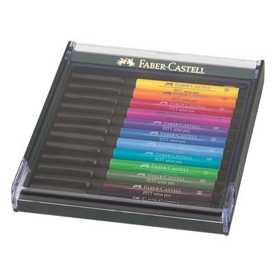 FABER-CASTELL PITT 12色藝術筆/ 標準色系