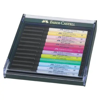 FABER-CASTELL PITT 12色藝術筆/ 粉彩色系