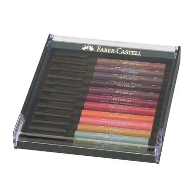 FABER-CASTELL PITT 12色藝術筆/ 鄉土色系