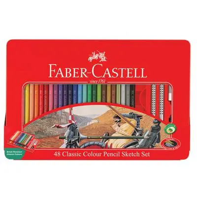 FABER-CASTELL 48色油性色鉛筆/ 鐵盒