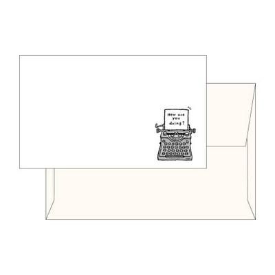 日本 PAPIER PLATZ Eric 迷你信封禮物卡/ 打字機